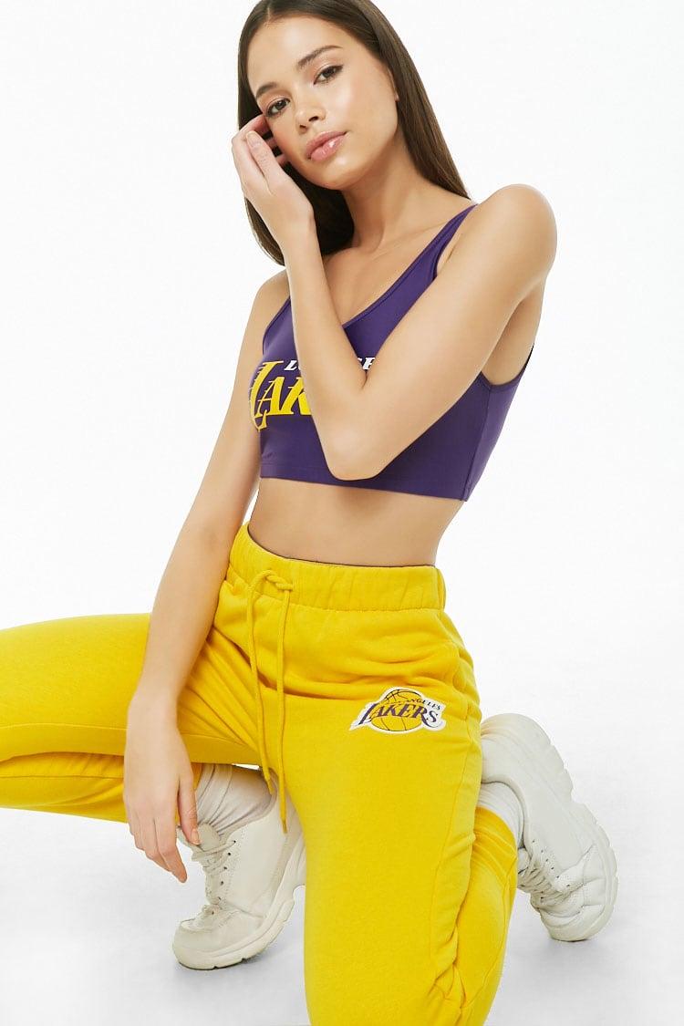 yellow lakers sweatpants