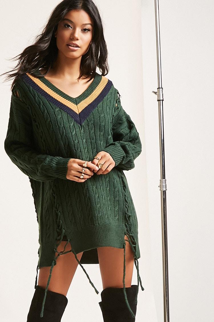 burgundy polo sweater