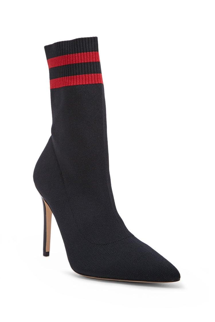 Forever 21 Synthetic Women's Varsity Stripe Sock Boots in Black - Lyst