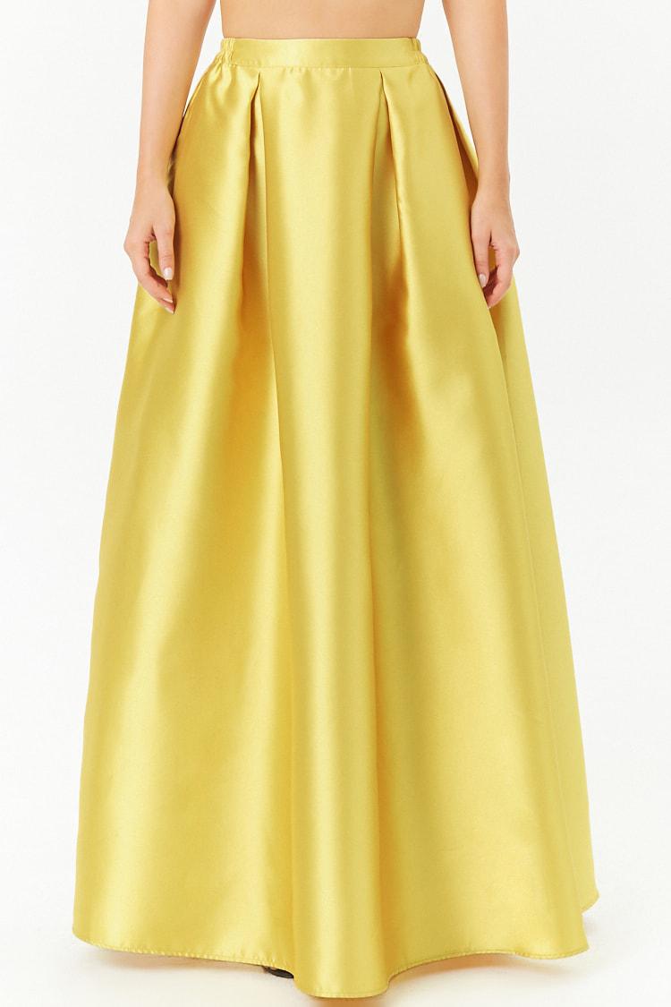 pleated a line maxi skirt