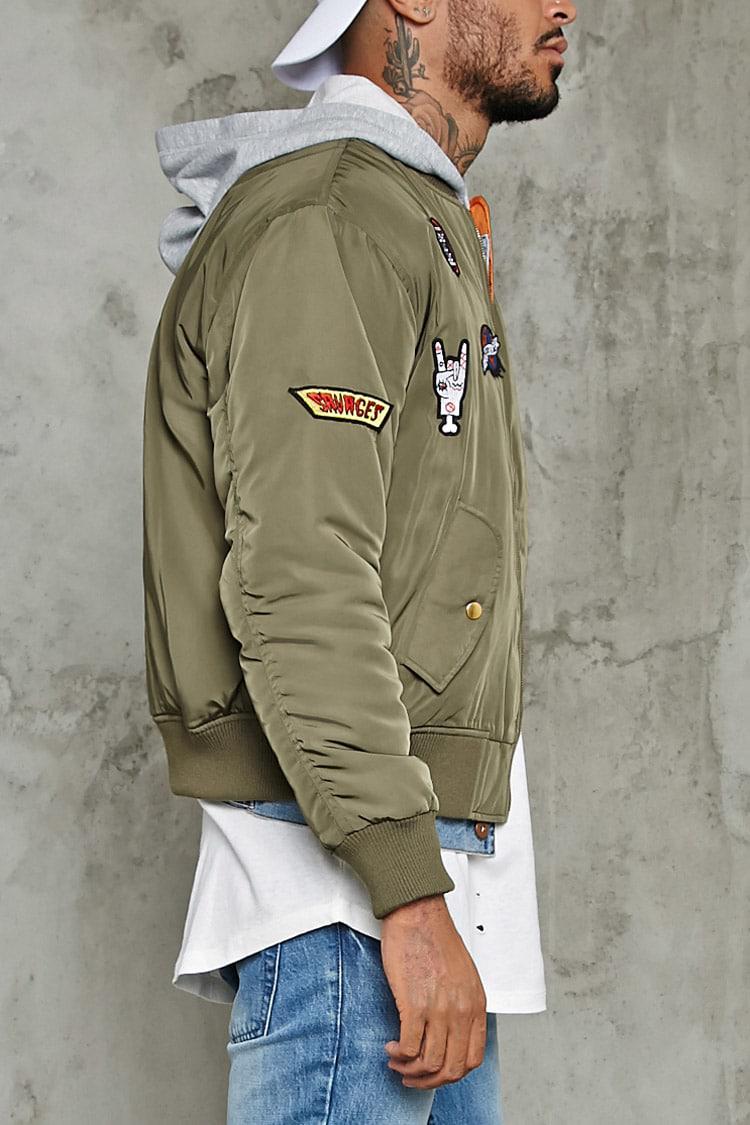 forever 21 olive green bomber jacket
