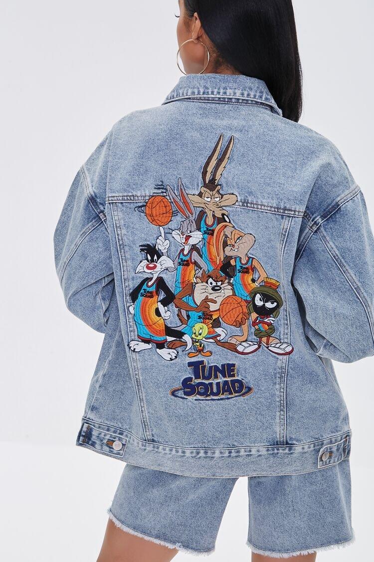 Space Jam Graphic Denim Jacket 