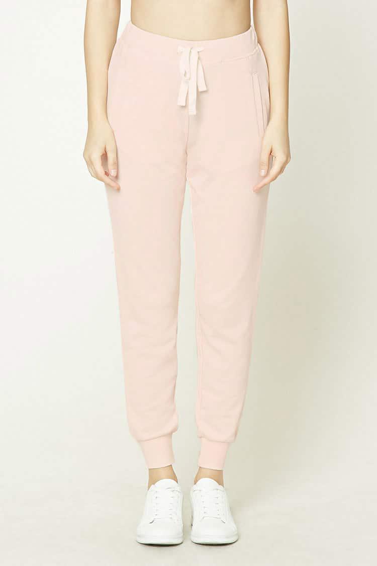 washed pink joggers