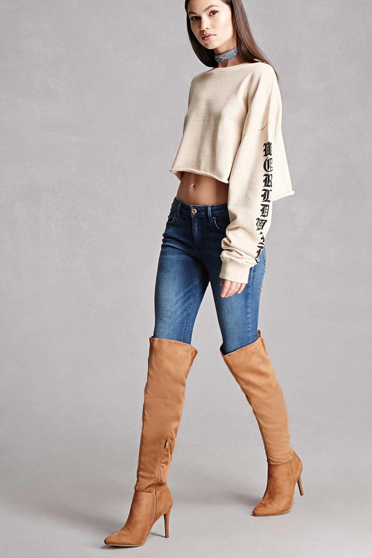 camel over knee boots