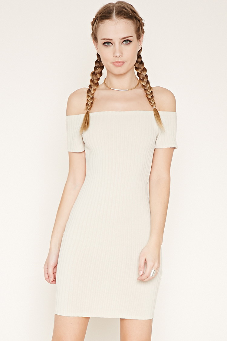 off the shoulder bodycon dress forever 21