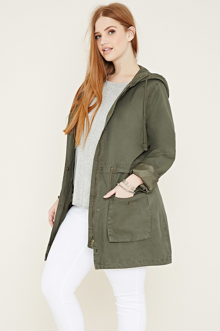 plus size green utility jacket
