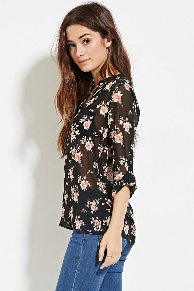 floral blouse forever 21