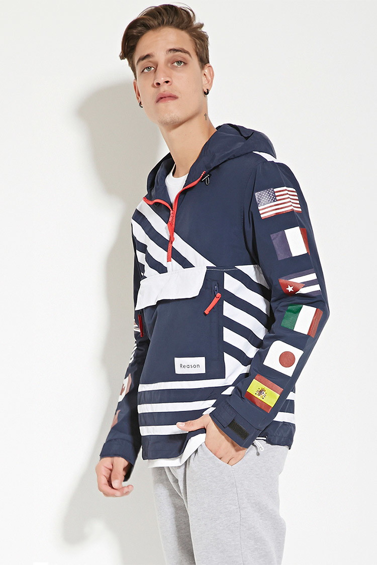 Download Forever 21 Synthetic Reason Nations Hooded Anorak for Men ...