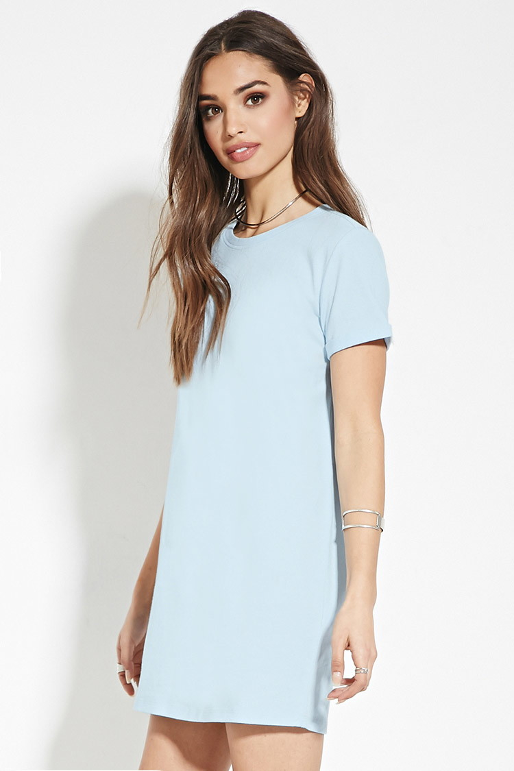 blue t shirt dress