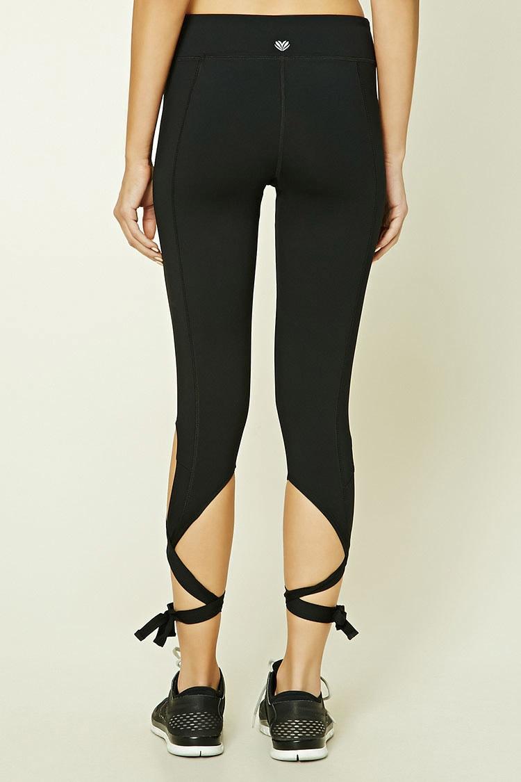 Download Forever 21 Synthetic Active Tie-back Capri Leggings in ...