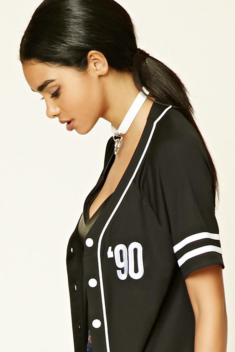 90s fashion baseball jersey