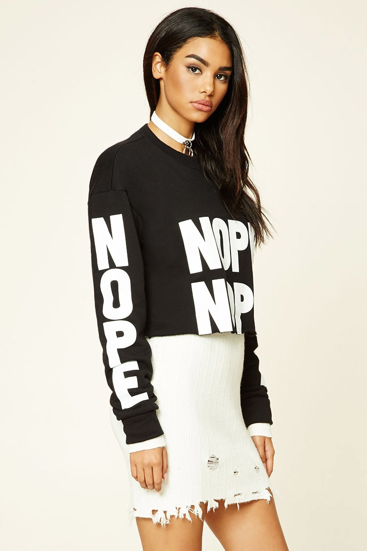 nope sweatshirt forever 21