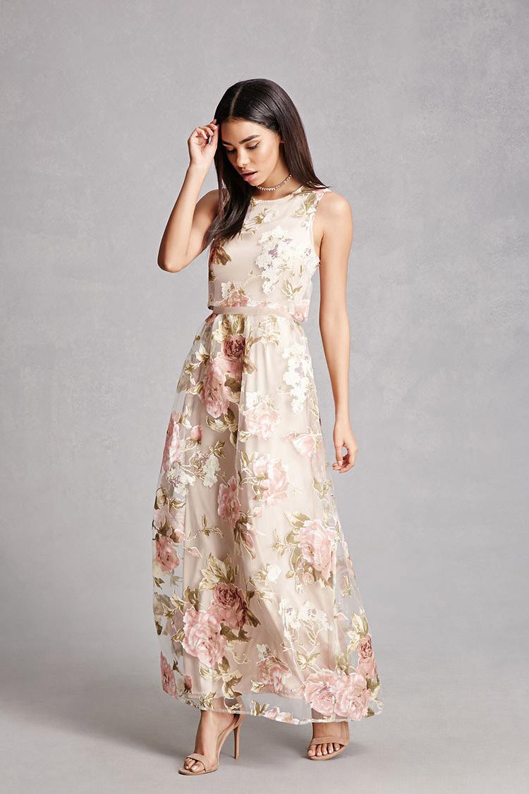 flower overlay dress