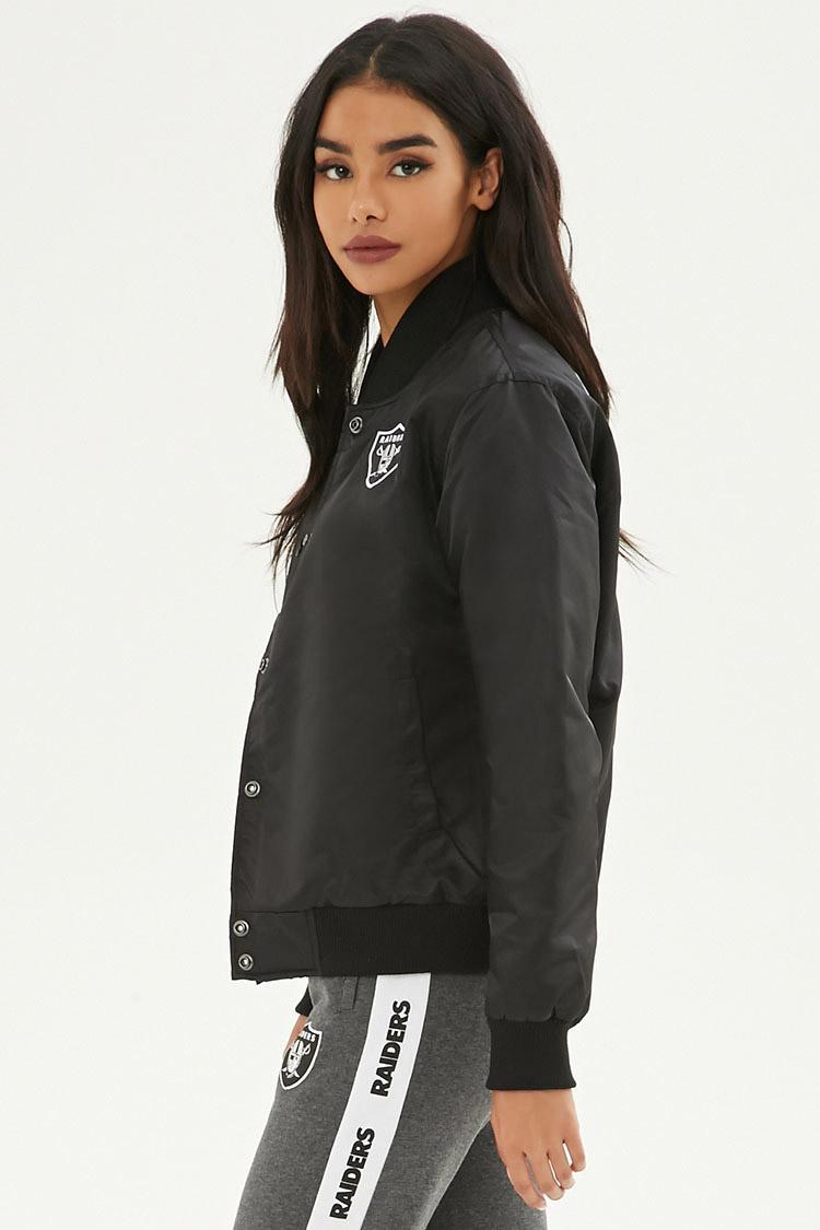 raiders bomber jacket womens