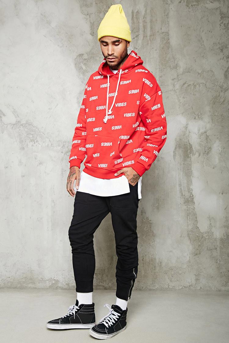 red vibes hoodie