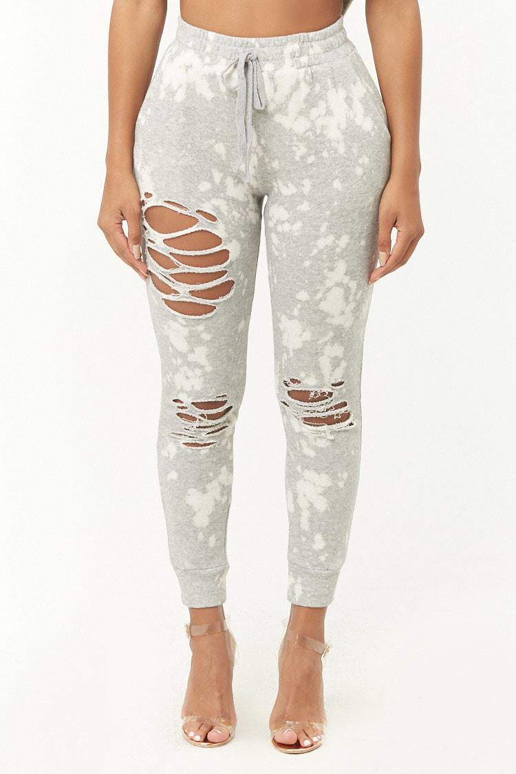grey sweatpants bleached