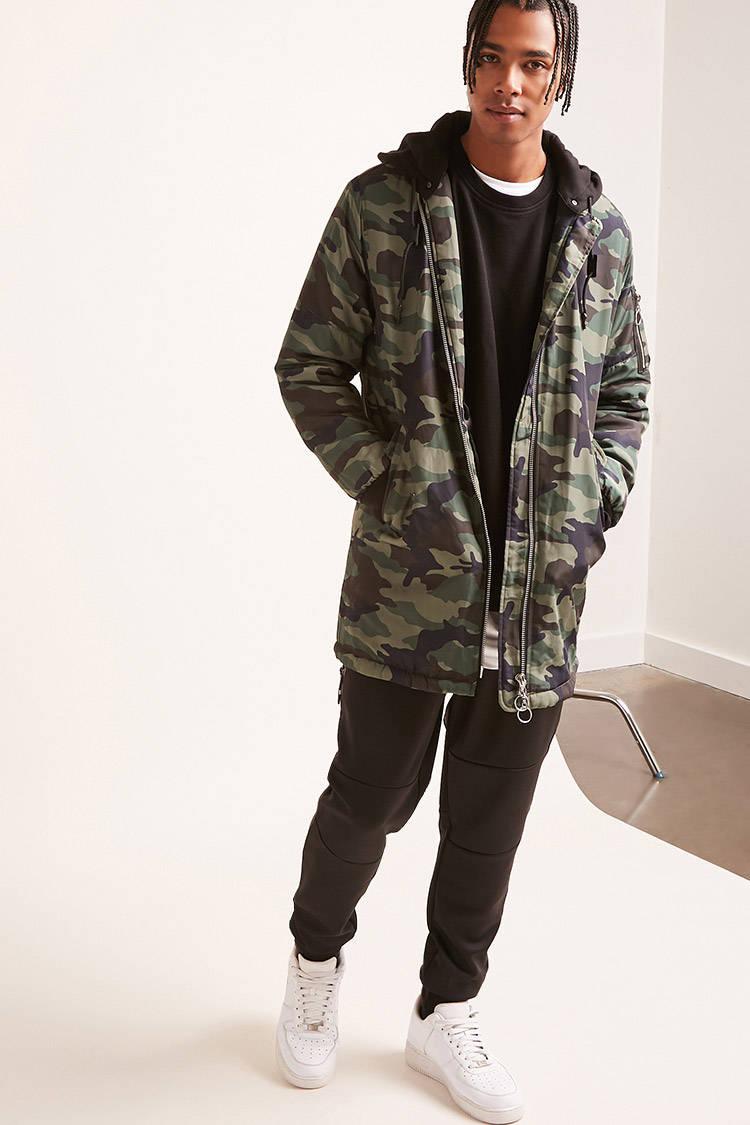 longline camouflage jacket
