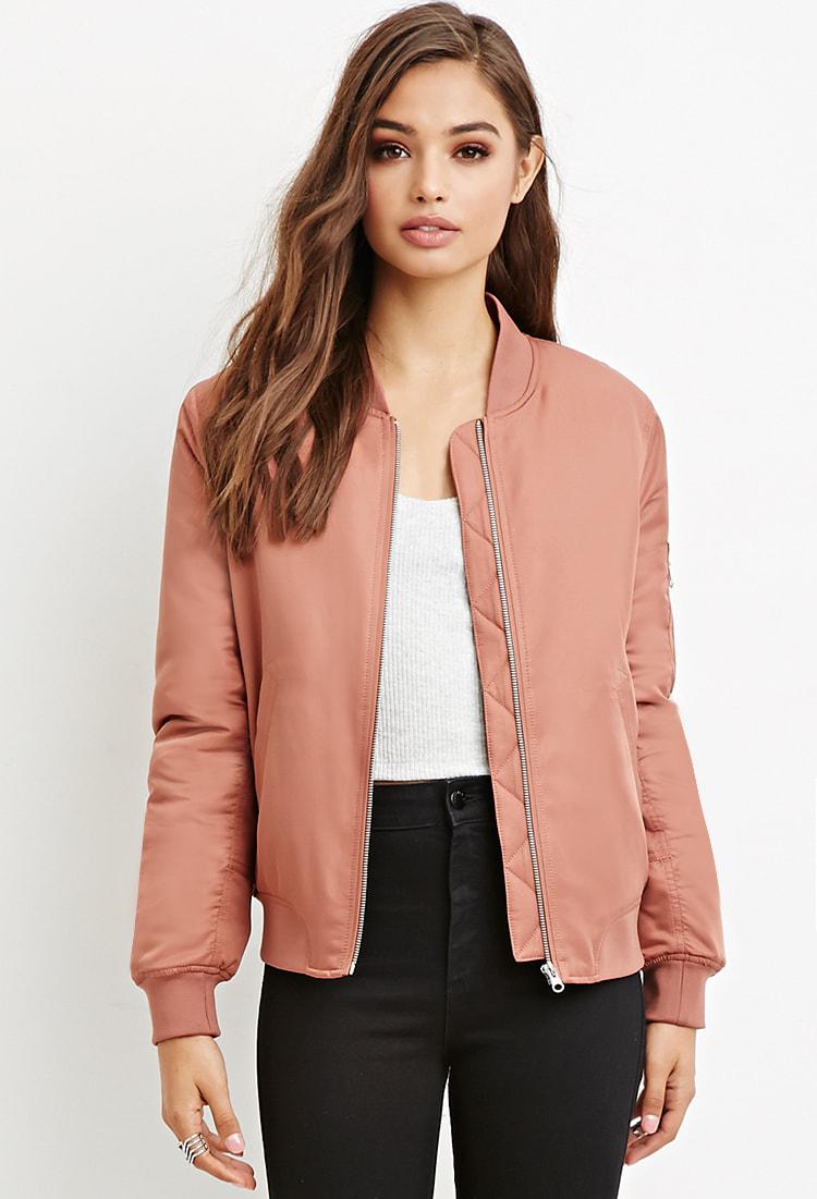 forever 21 padded bomber jacket