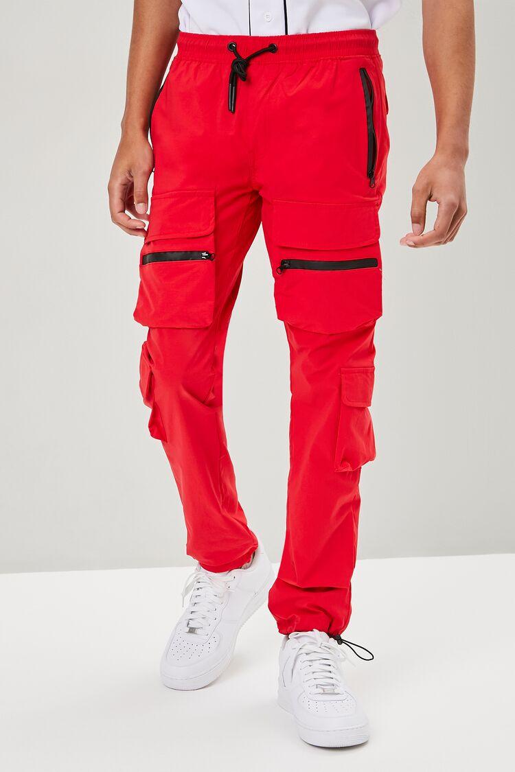 Men Drawstring Utility Cargo Joggers 