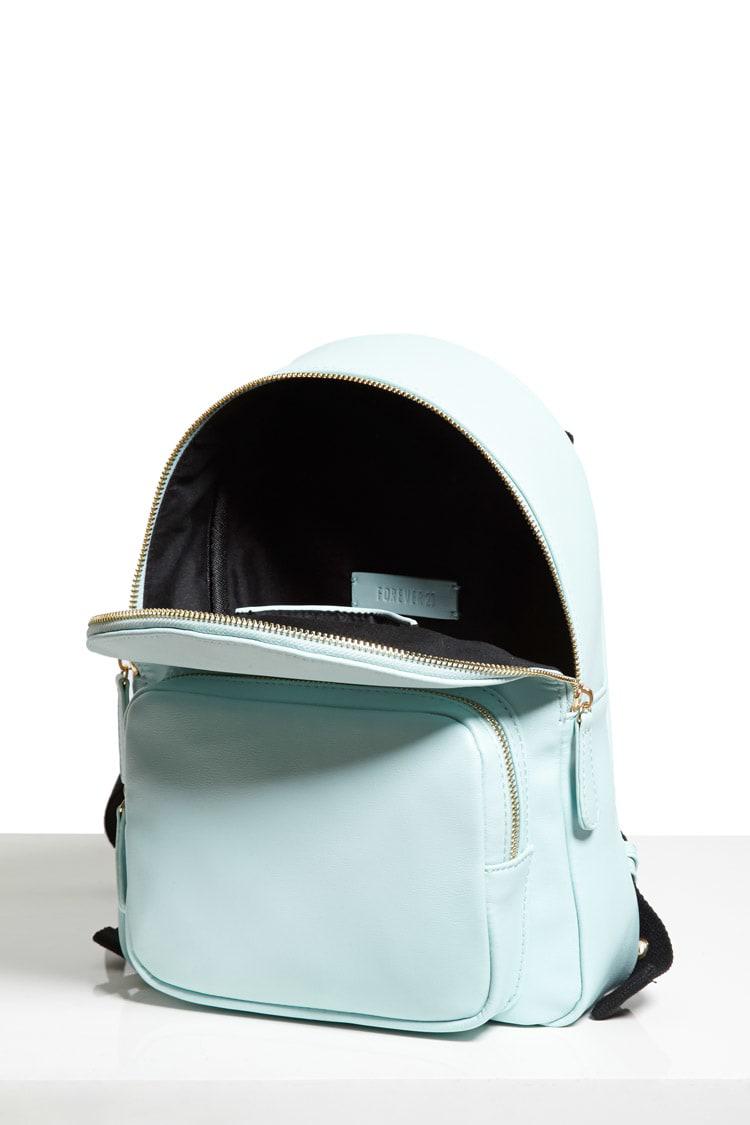 Forever 21 Faux Leather Mini Backpack in Blue - Lyst
