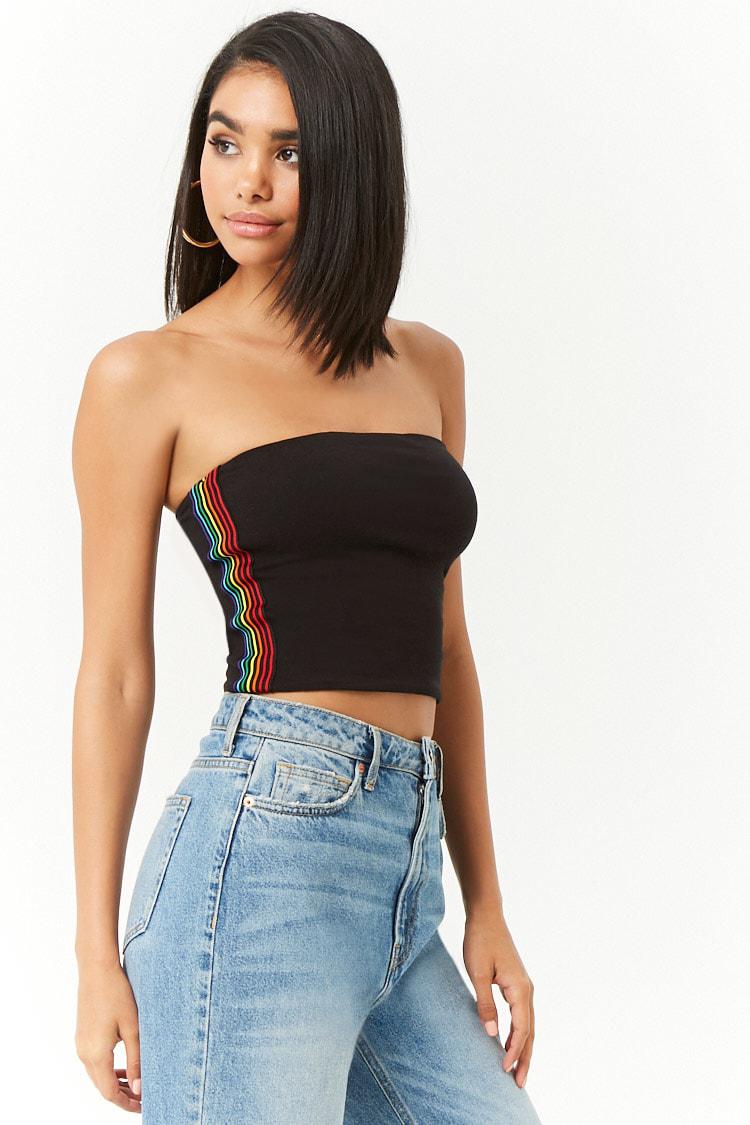 rainbow tube top forever 21