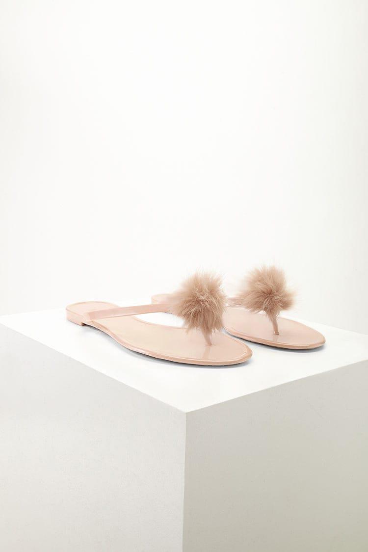pom pom jelly sandals
