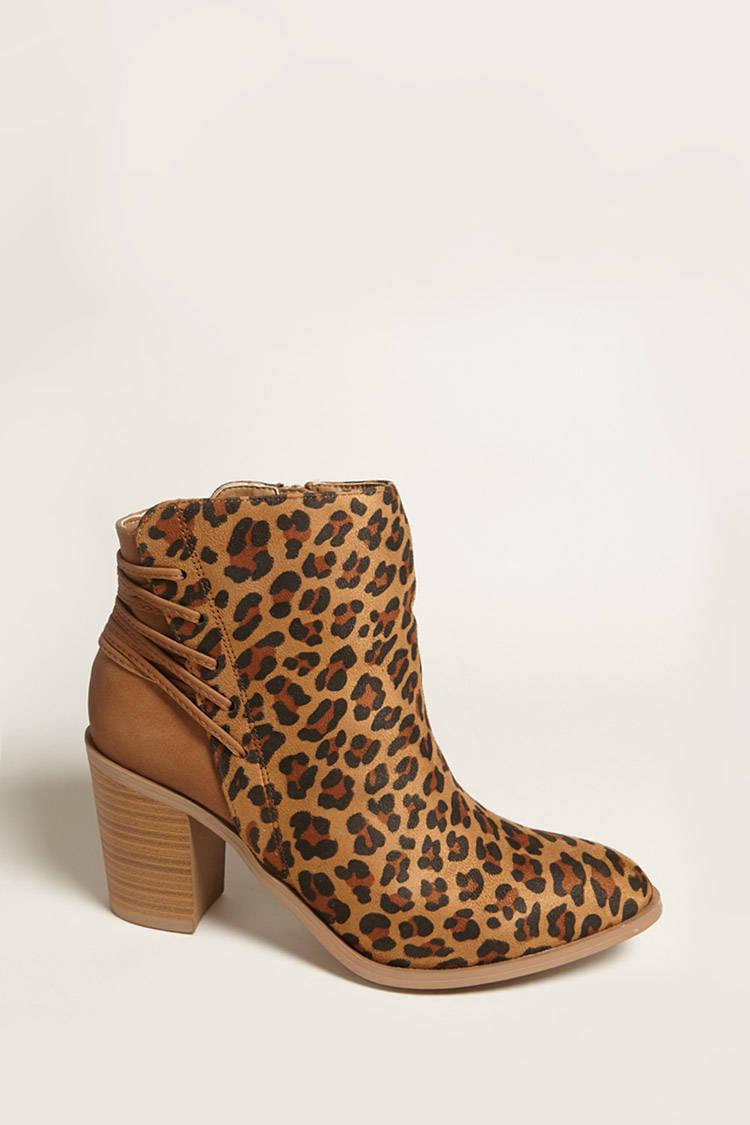 forever 21 leopard booties