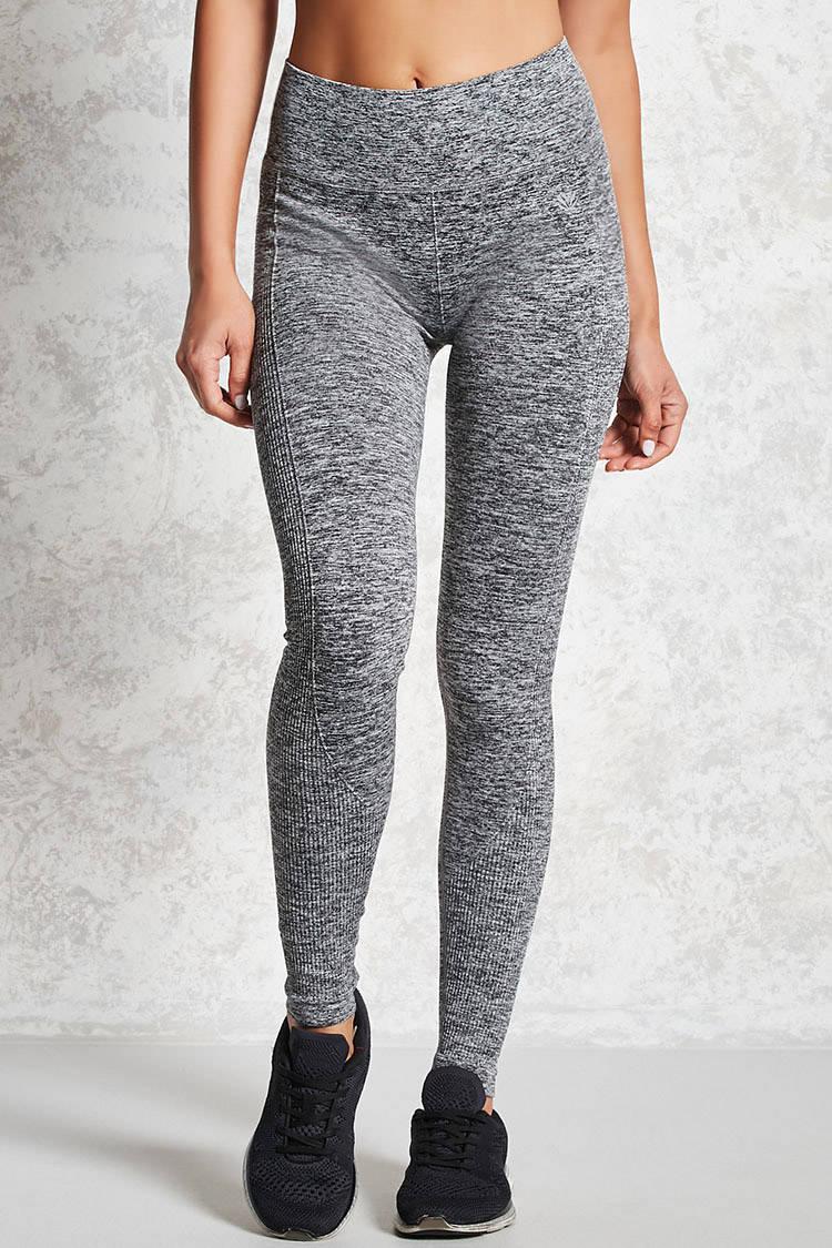 Synthetic Active Ribbed Leggings 