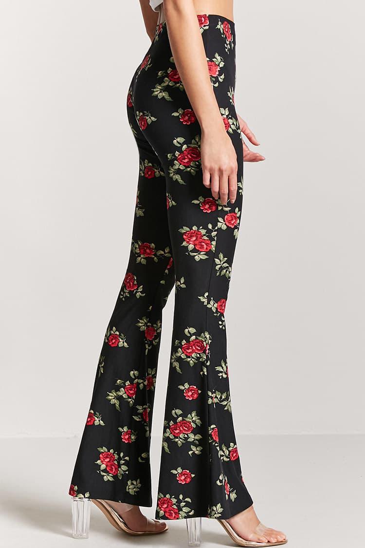 floral stretch pants