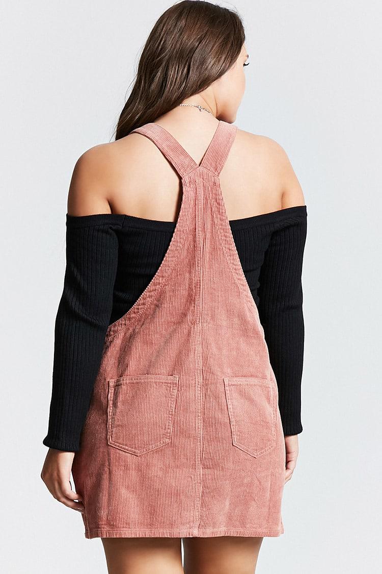 plus size pink overall dress