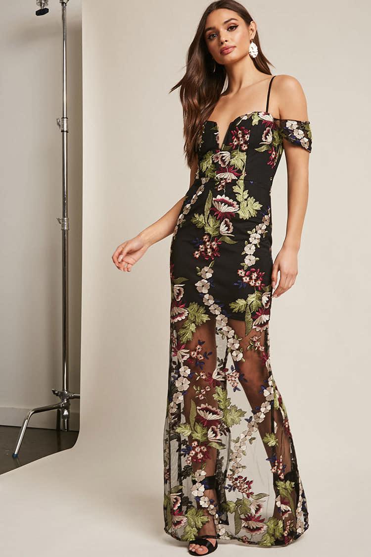 soieblu embroidered maxi dress