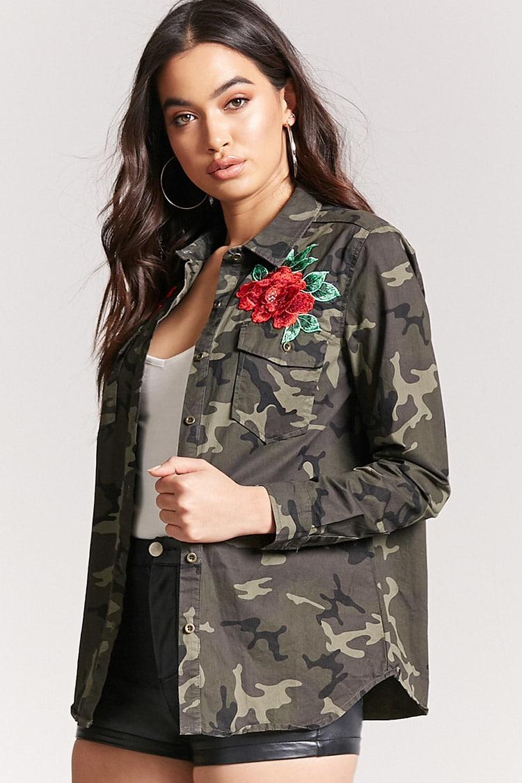 embroidered rose jacket