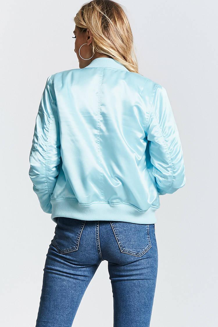 bomber jacket satin forever clothing