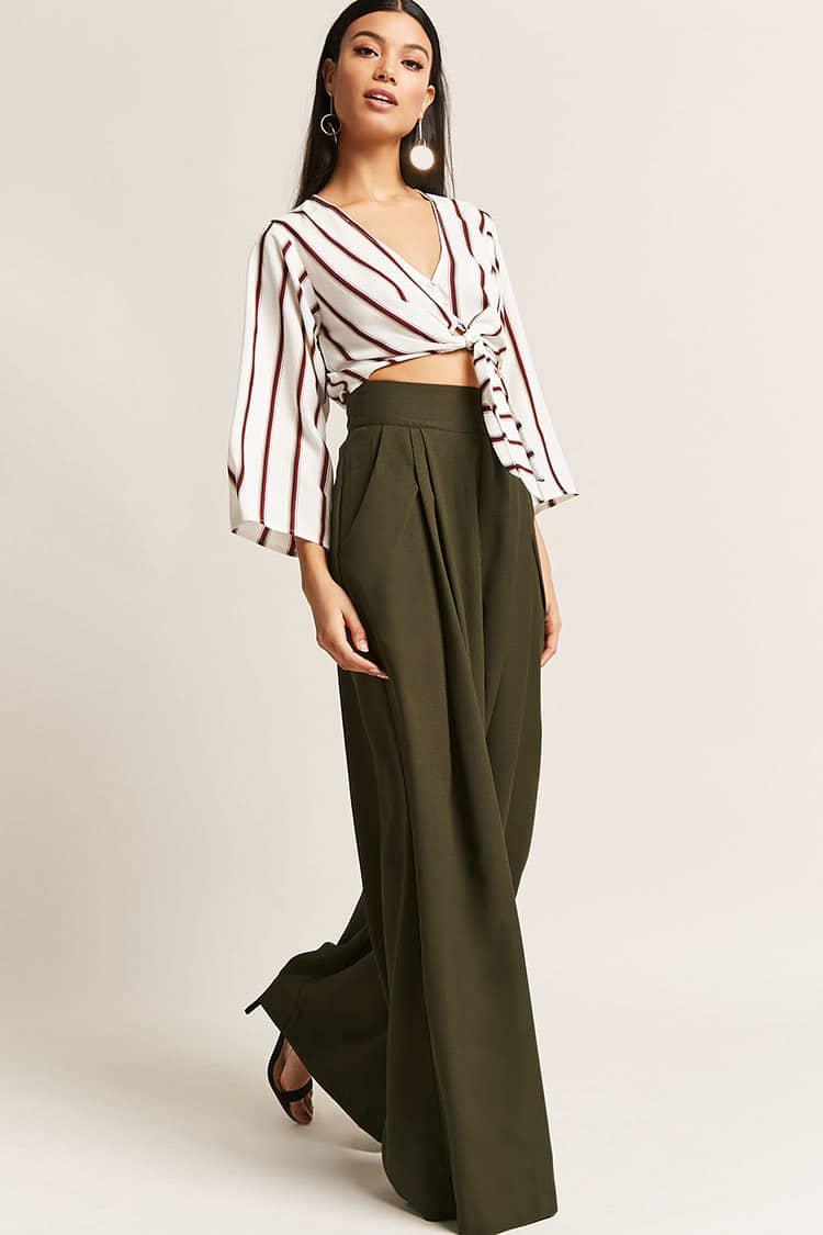high rise palazzo pants