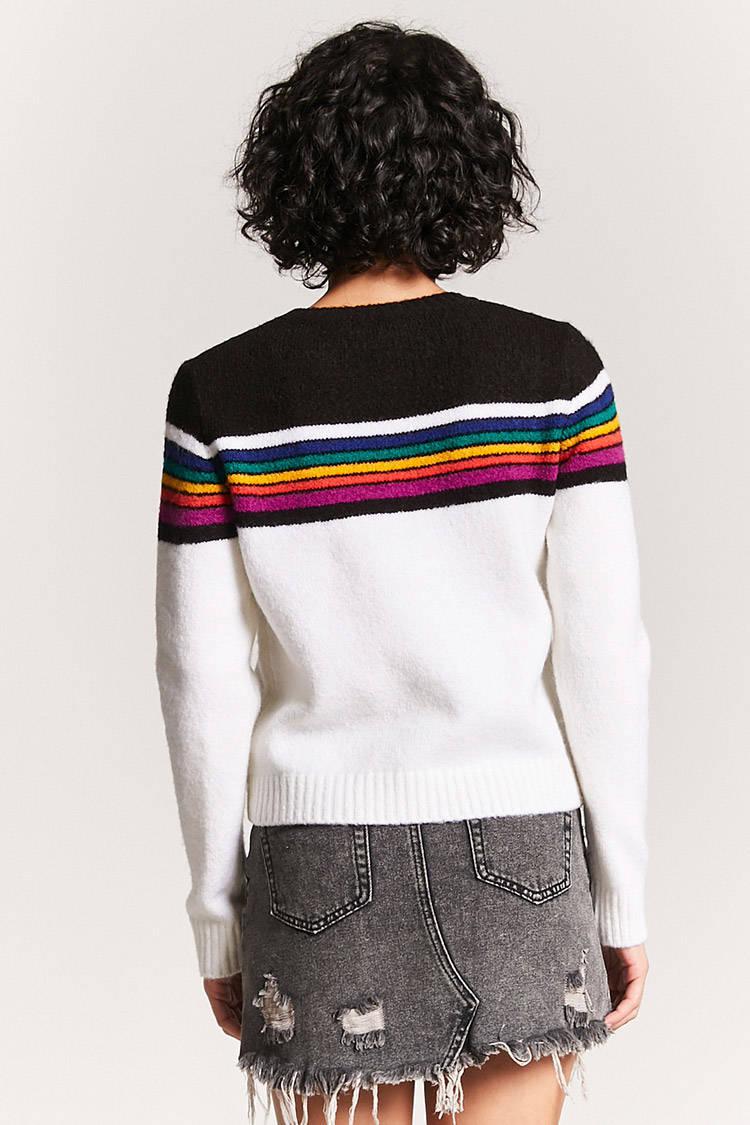 rainbow black sweater