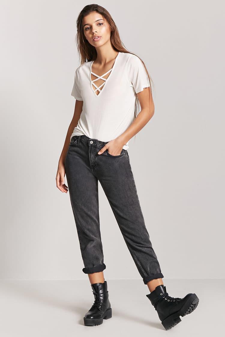 forever 21 criss cross top