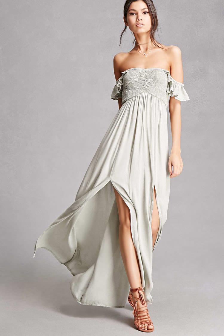 Forever 21 Boho Me M Slit Midi Dress Lyst