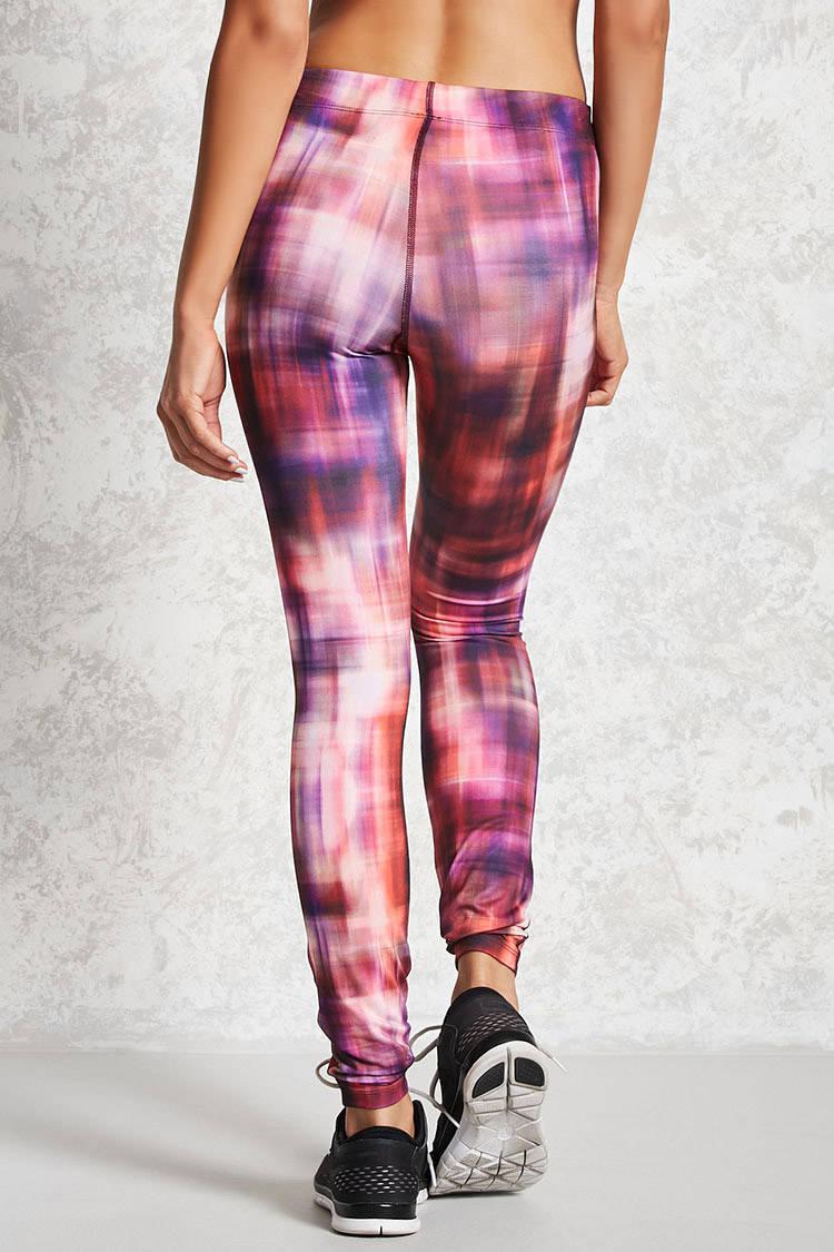 Lyst - Forever 21 Active Watercolor Leggings in Pink Gallery
