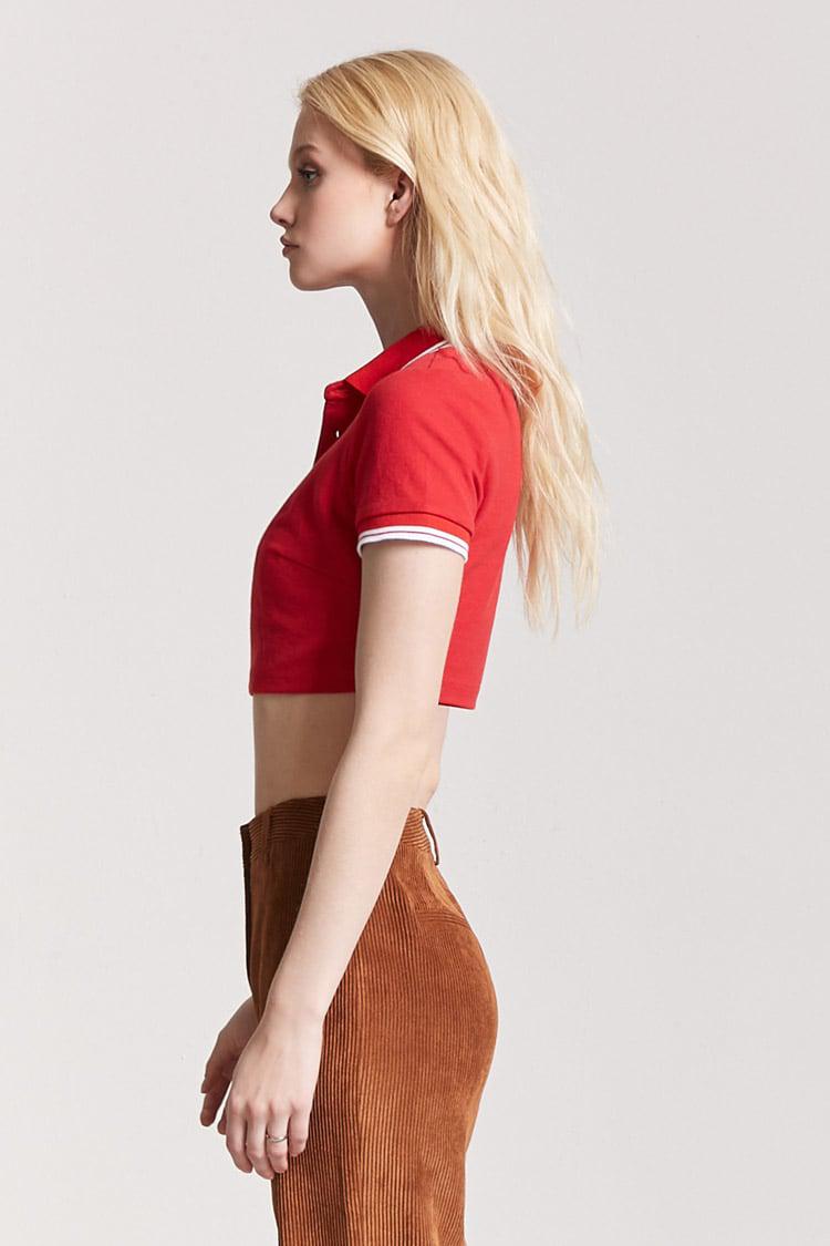 cropped polo shirt forever 21
