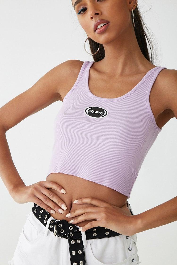 forever 21 purple crop top