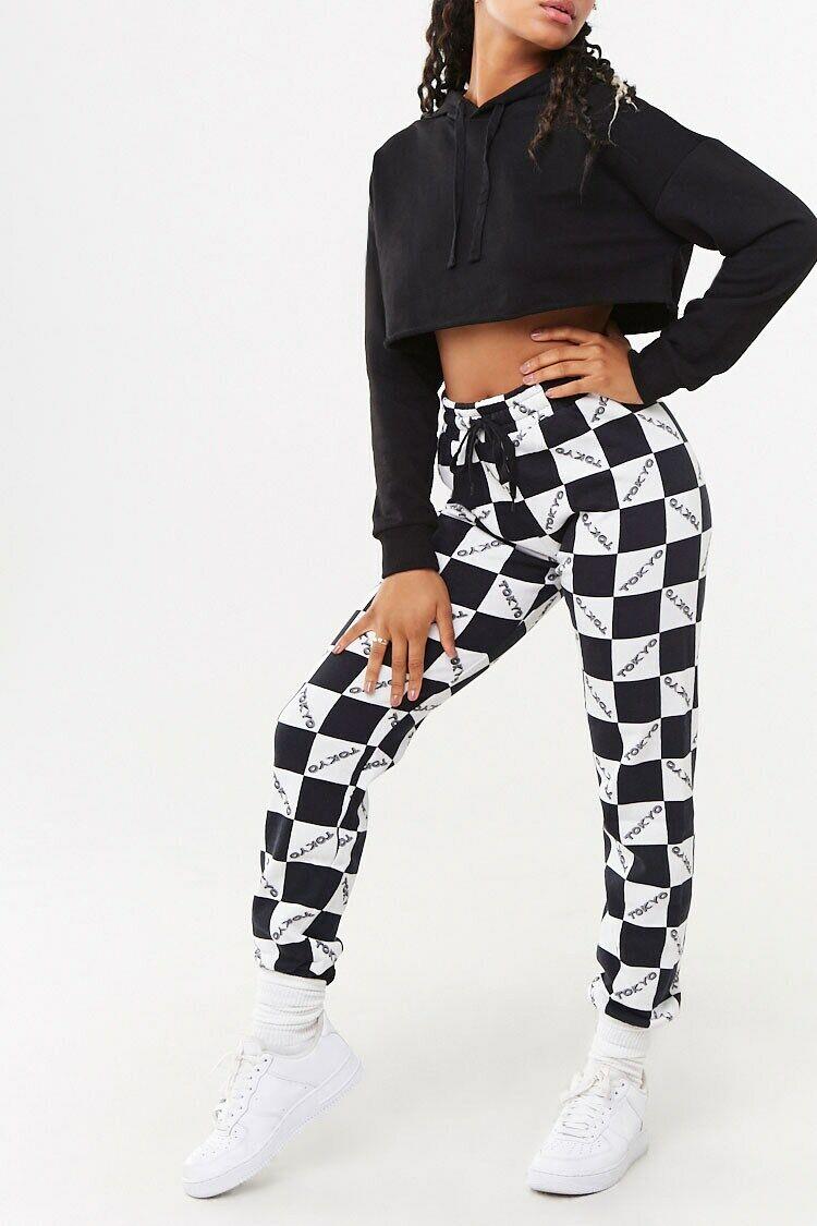 checkered joggers womens