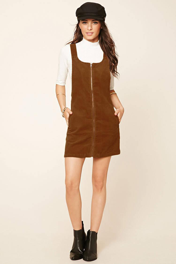 forever 21 corduroy overall dress