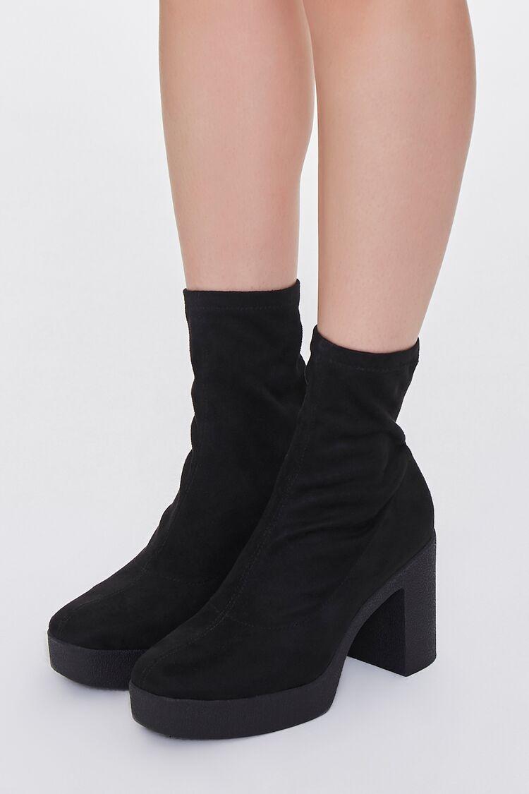 suede sock booties