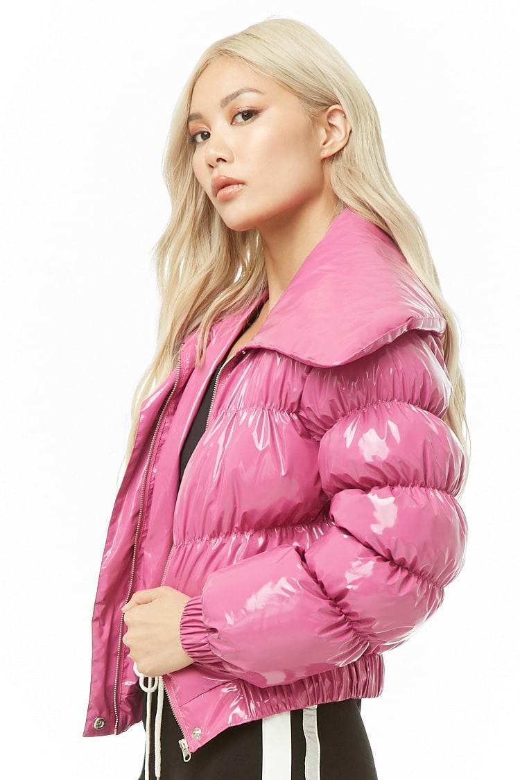 pink vinyl puffer
