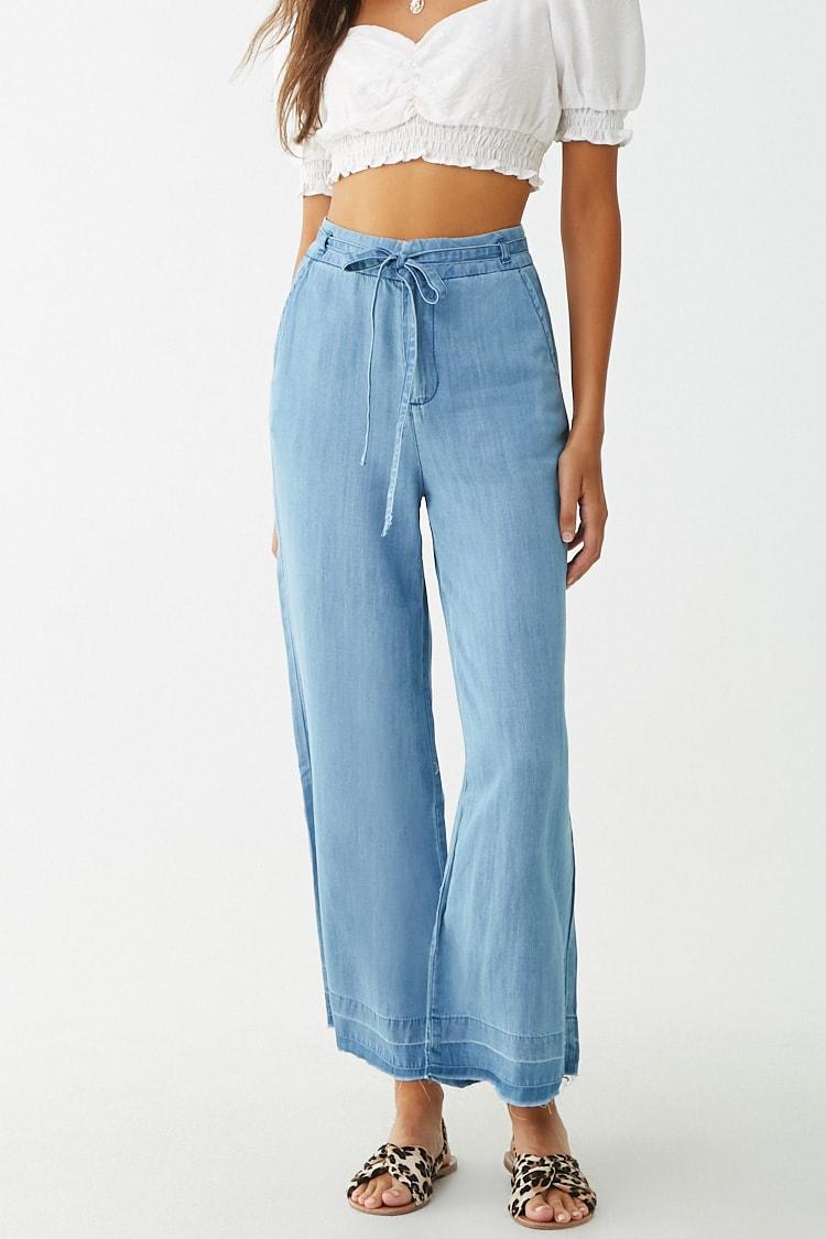 chambray pants wide leg