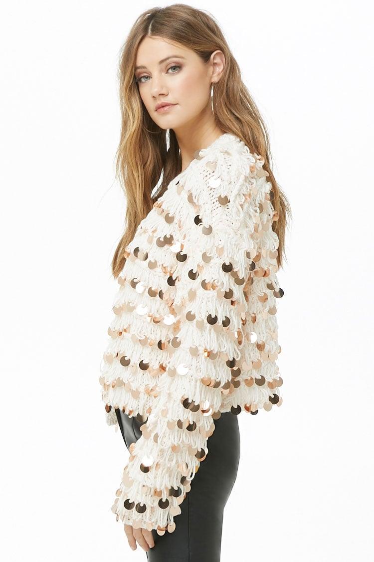 sequin fringe cardigan