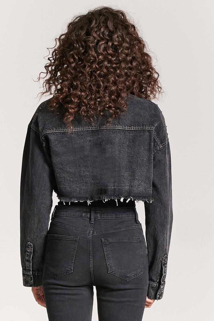 forever 21 black denim jacket