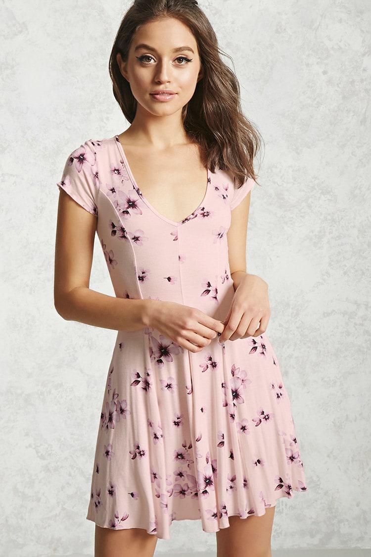 plum swing dress