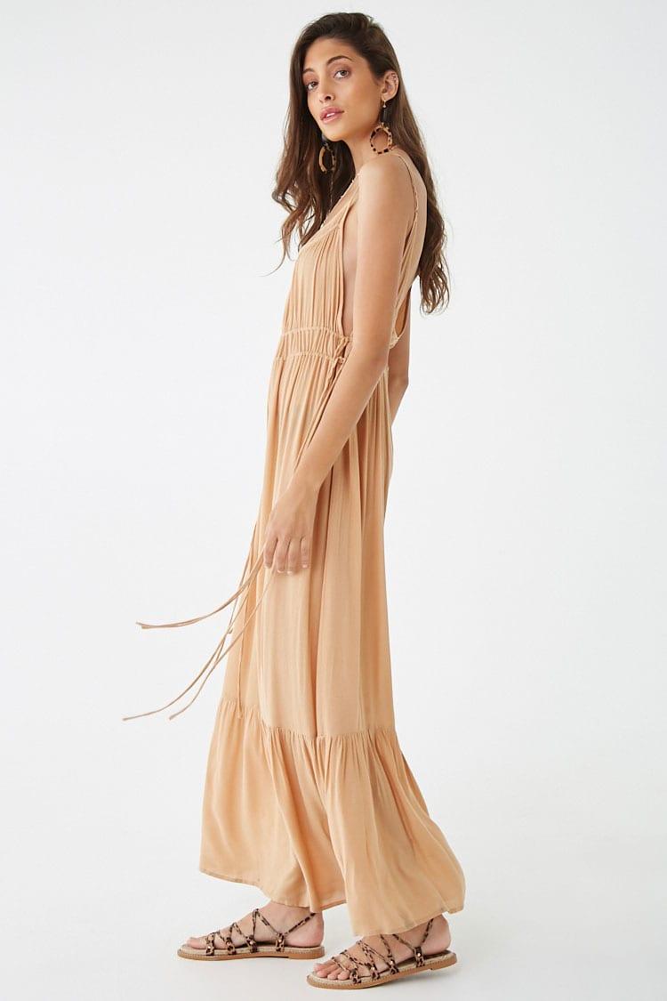 self tie maxi dress