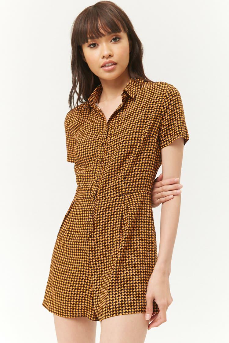 forever 21 orange romper